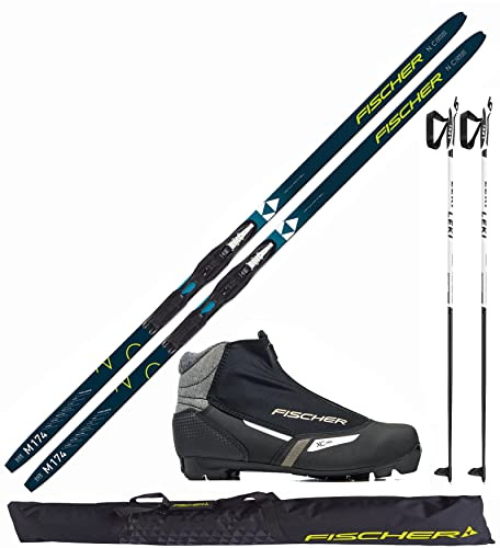 Fischer Langlaufski-Set Comfort Cruiser + Bindung + Schuhe + Stöcke + Skisack