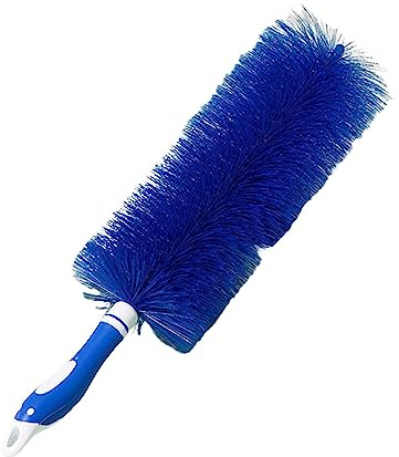 ZAANU Plumero de Mano portátil, Cepillo Limpiador de Polvo, for eliminación de Polvo de Ventana de Cocina de Coche, colector de Polvo de Mano telescópico (Gris pequeño)/495 (Color : Blue Small)