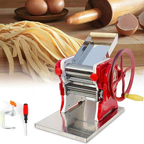 Electric/Manual Pasta Maker, Ramen Noodle Maker Stainless Stell Width Adjustable Noodles Maker for Making Spaghetti, Fettuccine, Penne, Noodles, Dumpling Wrappers (Type A)