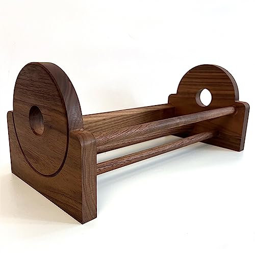 CD Halter CD-Schallplattenhalter, CD-Regal aus Holz, Aufbewahrung von Schallplatten, Tisch-CD-Ausstellungsständer, Album-Aufbewahrungsregal, for bis zu 30 Alben oder CDs DVD Halter ( Color : Black wal