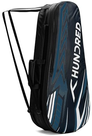 HUNDRED Urban Pod Badminton Kit-Bag | 3 Spacious Compartments | Double Zipper Closure