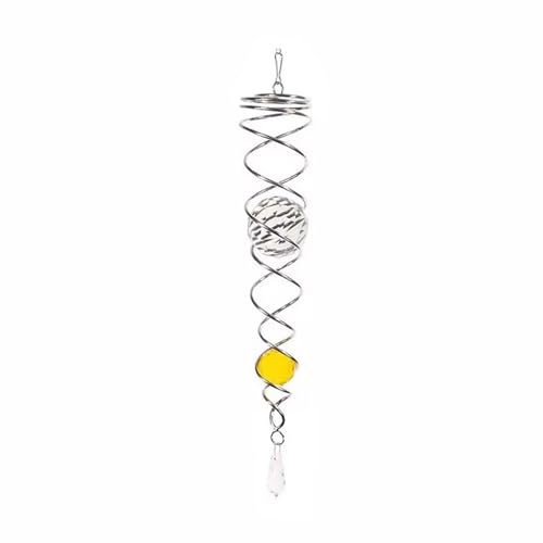 Dekorative Spirale, Kristall-Regenbogen-Sonnenfänger, hängender Sonnenfänger mit Doppelspirale, Kugel, Spiralschwanz, Windspinn-Stabilisator, hängende Kristalle, Blickkugel, Innen- und Außenbereich,