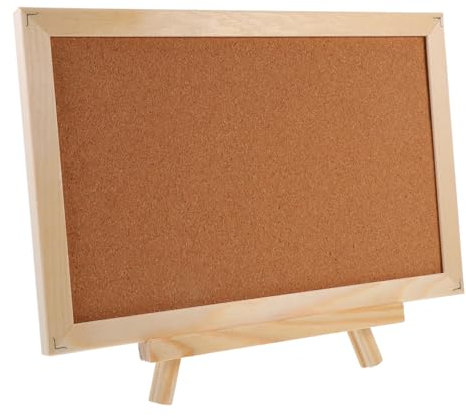 EXCEART Anschlagtafel aus Holzrahmen Pinnwand Kork schwarze Korkplatte Planke Steckbrett wandverkleidung Wohnkultur Stativ Home-Message-Board Memoboard groß Notiztafel Dekoration aus Holz