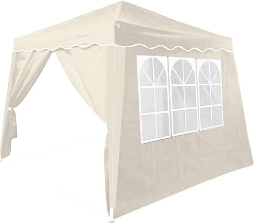 CASARIA® Capri 3x3m Pop-Up Gazebo with 4x Side Panels | UV50+ Sun Protection | Waterproof Foldable 3 Metre Pavilion | Folding Festival Canopy Tent | Includes Carrying Bag | Beige
