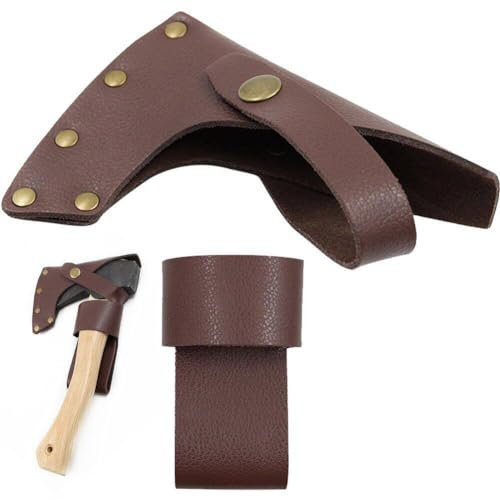Haowul Leather Axe Holster, Leather Axe Belt Loop for Outdoor Work, Small Hammer Hatchet Carrier Holster, Axe Case, Leather Hammer Holder, Lumberjack, Outdoor Work Supplies