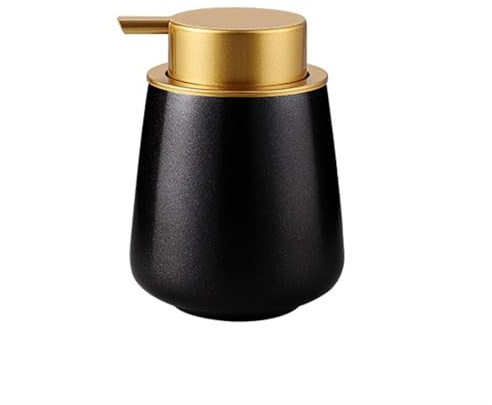 Dispensadores de loción Dispensador de jabón, Botella de jabón de Manos espumosa de cerámica Mate Negra de 300ml for baño o Cocina Dosificador de Jabón