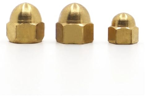 Kupfer-Eichel-Hutmutter, Sechskantmuttern aus Messing M3 M4 M5 M6 M8 M10 M12 M14 M16 Dekorative Kuppelkopfabdeckung Halbkreis-Eichelmutter(M8)