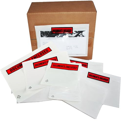 Printed Document Enclosed Wallets Peel & Seal Clear Plastic | Envelope Sleeves Attach Invoices, Packing Lists & Delivery Notes to Packages