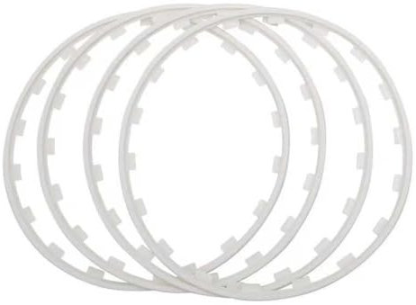 WUCHENGHH Felgenschutz Auto für Cupra Formentor 2020 2021 2022 2023, 4 Stück Autoreifen Rad Kantenschutzring Kratzfest Radschutzring Felgenschutzstreifen Zubehör,C/White-18inches