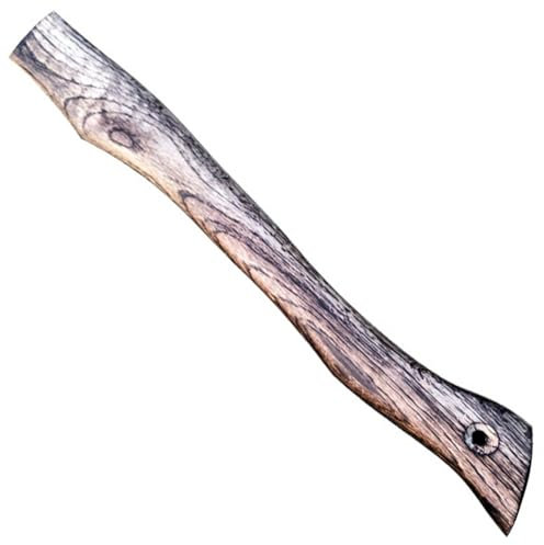 NIDONE Axe Handle, Wood 17in Length Hatchet Handle with Wedge Retro Textured Hatchet Handle Replacement Smooth Shock Resistant Axe Handles,Hatchet Handle