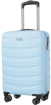 PUCCINI Polycarbonat Koffer Valencia Hartschalenkoffer Handgepäck Trolley Leicht Reisekoffer mit Zwillingsrollen M-L-XL (Blau, M)
