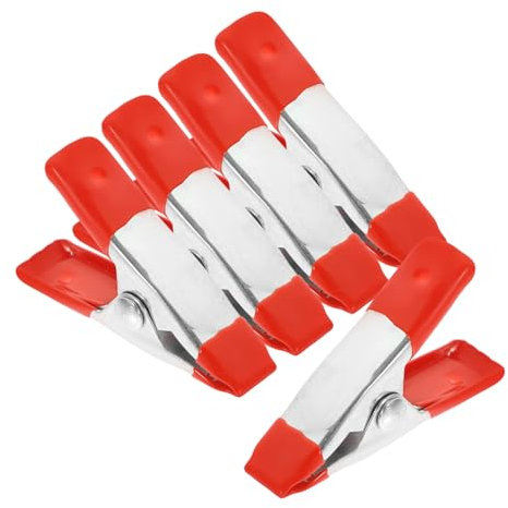 VILLCASE Small Metal Spring Clamps Lightweight Aluminum Alloy Construction for Woodworking 5pcs for Stable Workholding and Tent Securing Versatile 2-inch Quick Grip Clamps