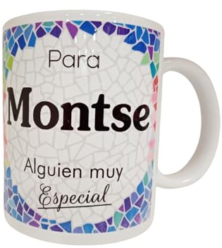 Panda Home Taza Personalizada con Nombre – Regalos Personalizados con Nombre y Texto – Tazas con Frases Originales y Divertidas – Personaliza con Nombres, Fechas o Mensajes Únicos-MONTSE