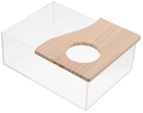 MUELODSIC Sandbad Box aus Transparentem Kleine Haustier Toilette und Sandbadbehälter für Hamster und Nager Geeignet zum Baden und Graben mit Abdeckung
