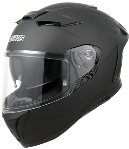 ANYPASS Integralhelm ECE 22.06 mit Doppelvisier und UV-Schutz,MattschwarzXL