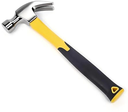 BJDSI Marteau Charpentier 250gr,Anti-Vibration,Anti-Rouille,Manche en Plastique Anti-Choc.