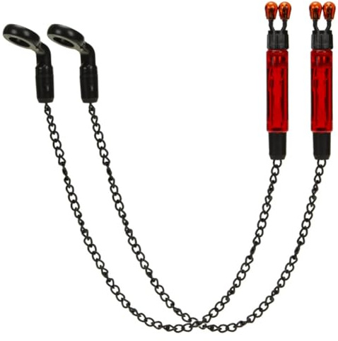 VIOPDER 2pcs Bite Alarms Carp Fishing Swingers Bobbins for Fishing Alarm Indicator,Chain Bite Alarm Fishing Tools Red