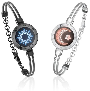 TOTWOO Pulseras Smart para Parejas con Bluetooth a Distancia