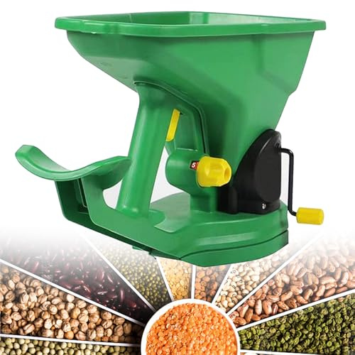 Esparcidor de Semillas Manual, 1.5L, Esparcidor de Semillas Portátil de 5 Velocidades, Esparcidor Manual de Semillas y Fertilizantes Para Césped y Jardín, Herramientas de Siembra Ajustables Para Jardí