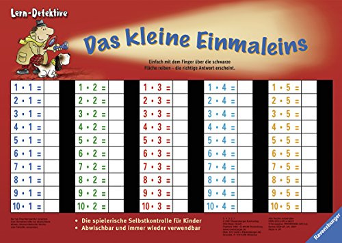 Das kleine Einmaleins: Die spielerische Selbstkontrolle für Kinder. Abwischbar und immer wieder verwendbar. Einfach mit dem Finger über die schwarze ... erscheint! (Lernen mit der Zaubertafel)