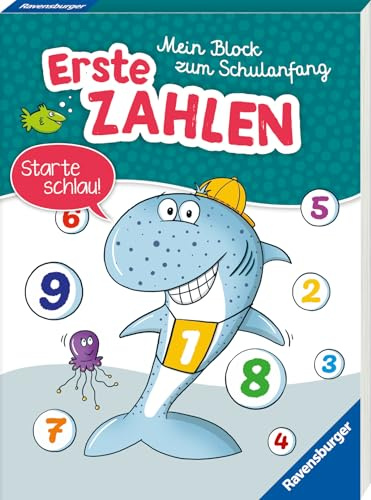Ravensburger Mein Block zum Schulanfang: Erste Zahlen - Rätselblock ab 6 Jahre - Zahlen lernen