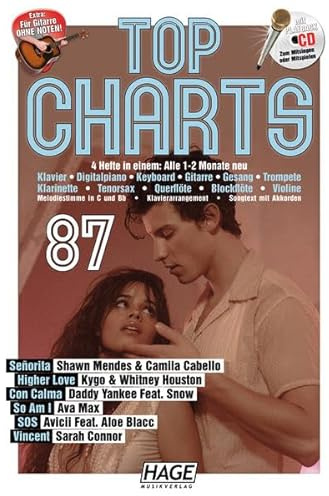 Top Charts 87 (mit CD + Midifiles, USB-Stick): Die aktuellsten Hits der erfolgreichsten Stars und das Beste aus den Charts!