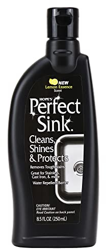 HOPE'S Perfetto detergente per lavello, riparatore, rimuove macchie, ghisa, corian, composito, acrilico, 8,5 Fl Oz