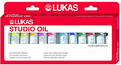 Lukas STUDIO OIL colori ad olio, set 12 tubi da 20 ml