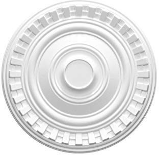 MARBET DESIGN Stuckrosette R-27, Ø 60cm - Deckenrosette weiß, aus EPS Styropor, Zierelement, Stuck, Wanddeko Wohnzimmer Lampe Polystyrol rund