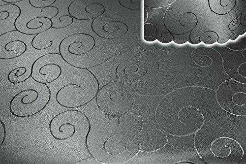 Unbekannt Tischdecke grau 135x200 cm eckig Struktur damast Circle bügelfrei Mitteldecke Ornamente