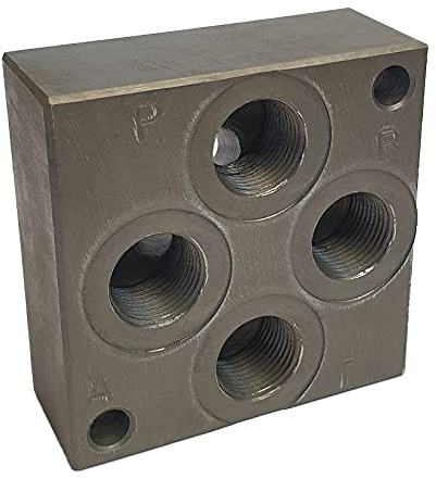 Hydromot- Grundplatte 1-fach NG06 (CETOP 3), Betriebsdruck max. 300 bar, Ausführung: Stahl