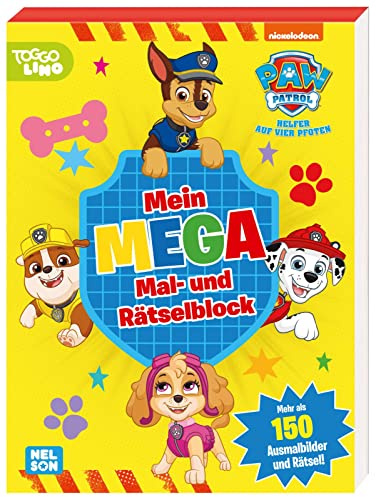 PAW Patrol Kindergartenheft: Mein Mega Mal- und Rätselblock: Mehr als 150 Malbilder und Rätsel für Kinder ab 3 Jahren