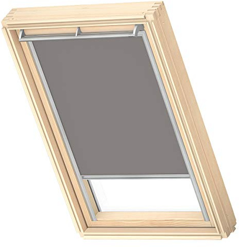 VELUX Roof Window Blackout Blind, Grey Guide Rail, U04, U34, Grey | Standard 100 by OEKO-TEX® certified. Smooth Adjust