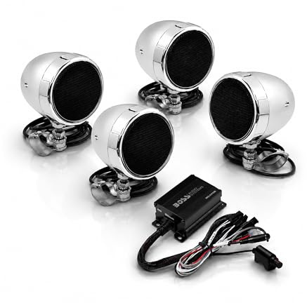 Boss Audio Systems MC470B Rond 4-Voies 1000W Enceinte de Voiture - Enceintes de Voiture (4-Voies, 1000 W, 50 DB, 80-15000 Hz, 0,01%, 85 DB)