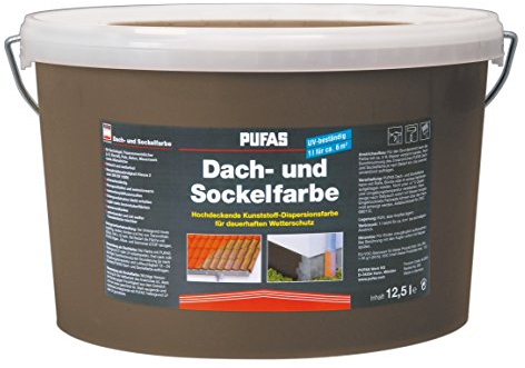 PUFAS Dach- und Sockelfarbe torf 12,5 Liter