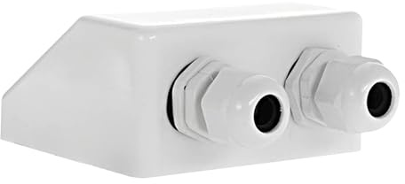 Offgridtec 2-Wege Solar Kabel Dachdurchführung für Kabeldurchmesser 3mm-12mm, Wasserdicht & Staubdicht ABS Kunststoff für Dach- und Außeneinsatz, Für Wohnmobile & Fahrzeuge, 14x10x4 cm - Weiß