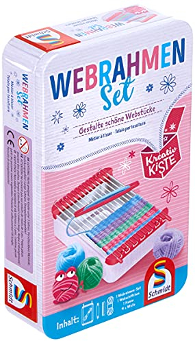 Schmidt Spiele 51603 Webrahmen-Set, Metalldose, Rosa