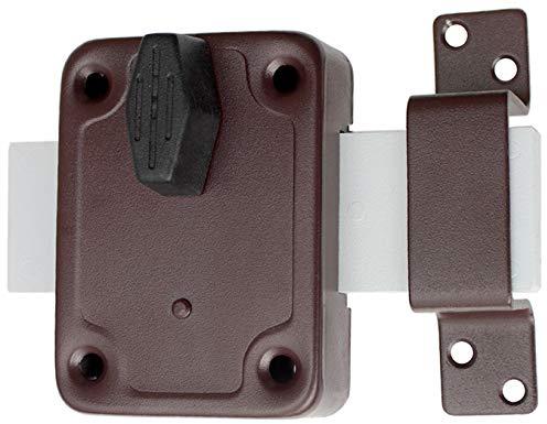 KeyMet GmbH Kastenschloss Türschloss Aufsteckschloss Atlas, Braun, 140 mm, für Türstärke bis 45 mm, Metall, Schloss