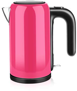 Bollitore Elettrico Spegnimento Automatico Grande capacità 1200w Isolamento Anti-scottatura Acciaio Inossidabile Integrato 1.0l Rosso