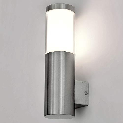 max K O M F O R T KALISTA Außenwandleuchte LED Neutralweiß 5 W GU10 Edelstahl IP44 Energiesparend Langlebig 4000 K Modell 385