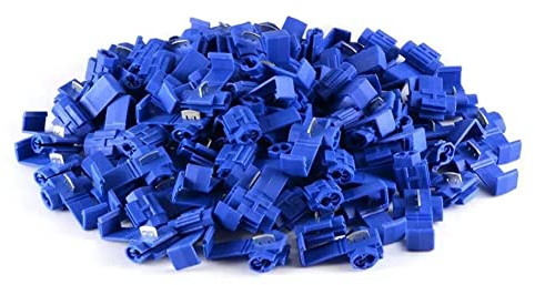 Kabelverbinder,100 Stück Scotch Lock-Kabelverbinder Schnellverbinder Klemmen Elektrik Abzweigverbinder Quickverbinder Sortiment Stromdiebe Schnellverbinder für Kabelquerschnitt 0.75-2.5mm²,Blau