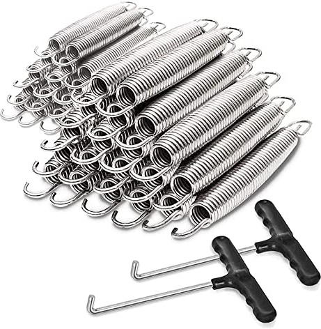 Ledph Trampolinfeder, 88 100 116 130 140 165 178 210 mm Trampolinfedern, Rostfreiem Stahl Sprungfedern für Trampolin, mit 1pcs Trampolin Spanner, Zubehör Trampolin,21cm,40PCS
