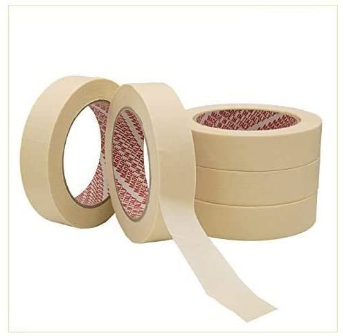 VIRSUS 6 Rotoli nastro adesivo in carta gommata, misura 25 x 50, rotolo carta adesiva per mascheratura pitturazioni e fai da te