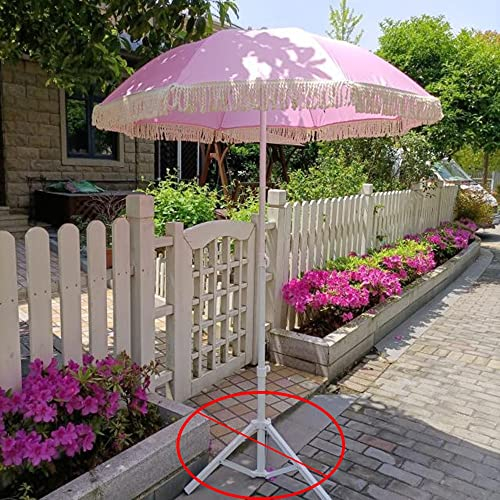 1.8M Quaste Gartenschirm Hawaii Strandschirm Großer Runder Regenschirm Marktschirm Rosa Wasserdicht Anti-UV Neigbar 45° Schießstützen (Optionale Basis) (Color : Pink, Size : NO Base)