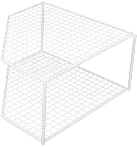 Anneome Portapentole Due Strati Per Cucina Organizer Per Pentole Da Banco Ripiano Angolare in Materiale Resistente Comodo Supporto Per Pentole Coperchi e Padelle Per Mantenere Lo Spazio