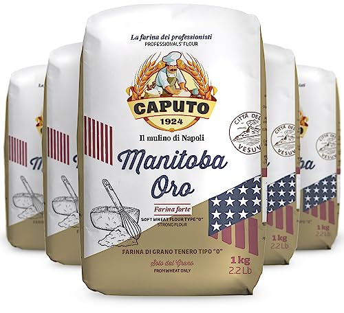 Colichef Farine Manitoba Oro Caputo Type 0/5Kg (pack 5 x 1 Kg) - La farine N°1 en Italie