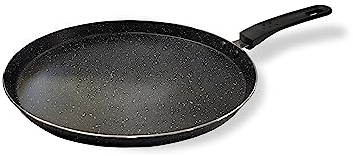 Ignite Cookware Non-Stick Pancake Pan | Crepe Pan | Roti Tawa | Chapati Pan | Suitable for All Hobs Including Induction | 26cm / 28cm | Frying Eggs | Dosa Tawa | Crepe | PFOA Free Non-Stick (26cm)