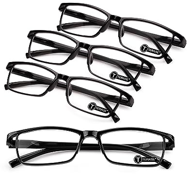 TERAISE Gafas de lectura anti luz azul, ligeras y cómodas gafas de lectura para hombres y mujeres, Lectores luz azul para computadora/teléfono incluido estuche para gafa