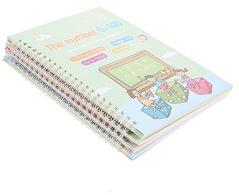 MAGICLULU 4stücke Übungsheft Für Englisch Lernen Schreibheft Mit Rillenstruktur Kalligrafie-übungsbuch Für Junge Mädchen Handlettering Lernen Und Üben Hochwertiges Papier Reißfest Sichere An