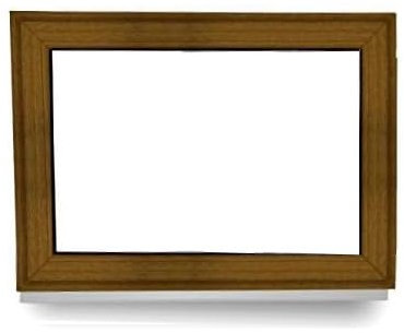 Kunststofffenster - Festverglasung - Fenster - innen golden oak/außen golden oak - BxH: 50 x 75 cm - 500 x 750 mm - 2 fach Verglasung - 60 mm Profil
